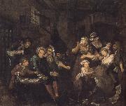 William Hogarth Prodigal son in prison France oil painting artist